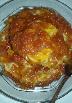Foto resep Telur Ceplok Balado simple