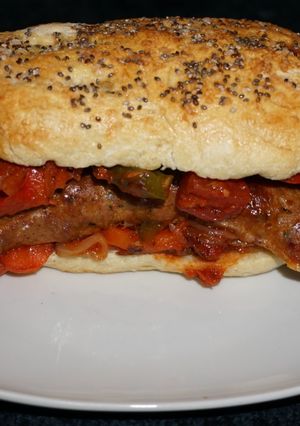 Una foto de SANDWICH DE CHORIZOS ITALIANOS NEOYORKINOS. JON STYLE