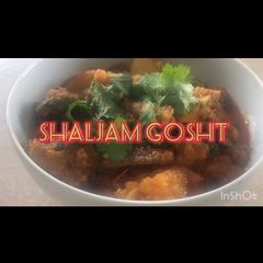 A picture of Shaljam gosht.