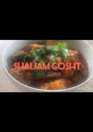 A picture of Shaljam gosht.