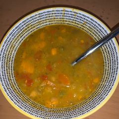 Chickpeas soup (vegan) A picture of Chickpeas soup (vegan).
