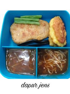 Foto resep Steak tempe dan tahu selimut saus enoki
