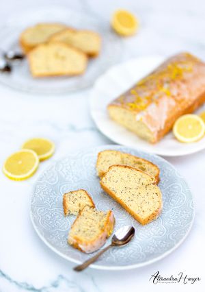 Une photo de Cake au citron et au pavot