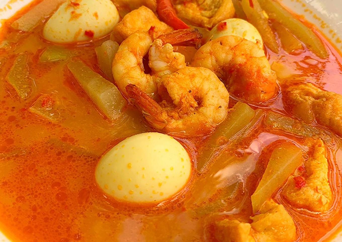 Lontong sayur udang
