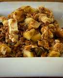 Ensalada de lentejas con pollo asado