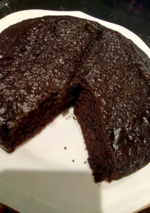 A picture of Moist chocolate cake#4weekschallenge.