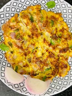 பசலைக்கீரை ஆம்லெட்(pasalai keerai omelette recipe in tamil) செய்முறை முக்கிய புகைப்படம்