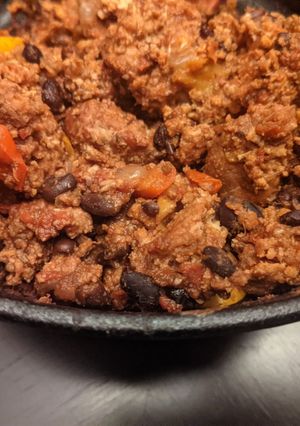 A picture of Over the Top Chili on the Kamado (BBQ).