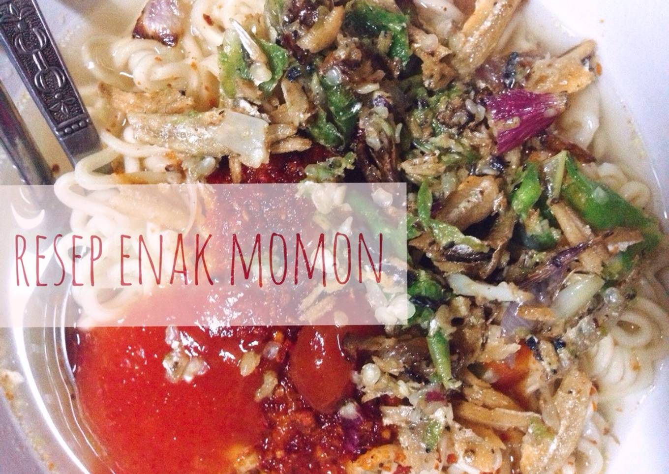 Mie rebus campur sambal ulek teri pedas asin 🍜