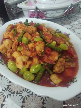 Langkah Gampang Membuat Resep Sambel Udang Petai Kacang Panjang Tahu Tempe yang Sempurna Anti Ribet, Mantap Sekali