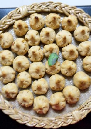 A picture of Baked coconut modak.