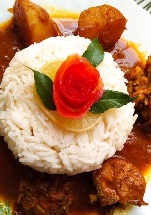 মাংস ভাত (chiken and rice recipe in Bengali) রেসিপির প্রধান ছবি