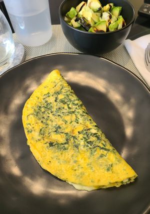 Una foto de Omelet de kale