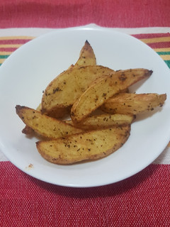 Una foto de Papas gajo especiadas en freidora de aire