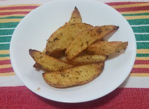 Una foto de Papas gajo especiadas en freidora de aire
