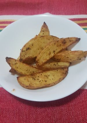 Una foto de Papas gajo especiadas en freidora de aire