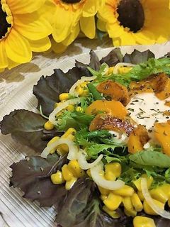 Una foto de Ensalada templada de albaricoques 🍑