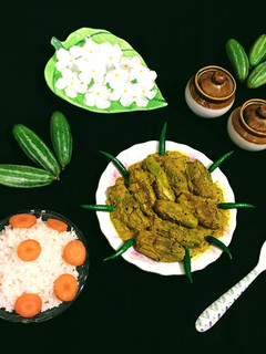 A picture of Patol Posto / Pointed Gourd in Poppy Paste.