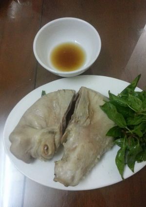 Hình của món Dạ dày lợn hấp tiêu sọ.