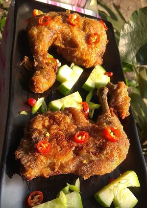 Foto resep Ayam goreng balut telur