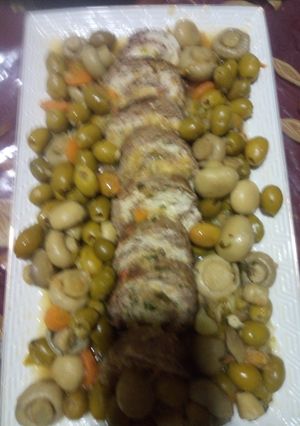 صورة لوصفة طاجين الزيتون بالرولي