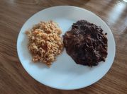 Una foto de pollo en mole doña maria