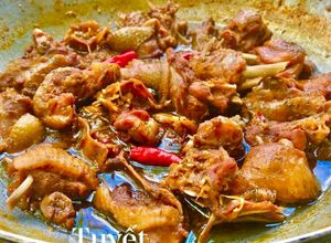 Hình của món Vịt kho gừng sả.