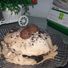 A picture of Chocolate icecream cake.