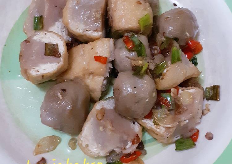 Tumis Bakso Pedas