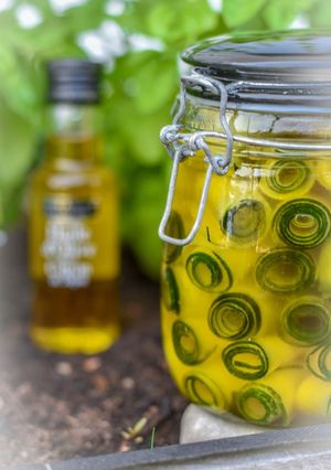 Une photo de Courgettes marinées à l'huile d'olive au citron