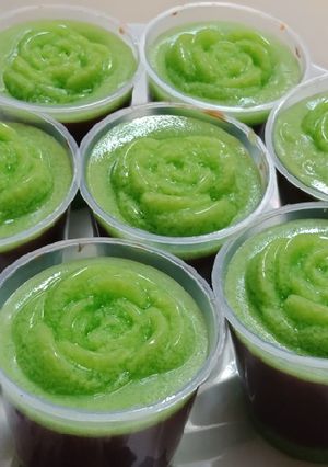 Foto resep Puding lumut lapis coklat