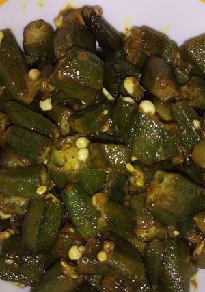A picture of Kurkure Bhindi.