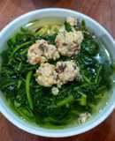 Canh cải nấu riêu tôm thịt