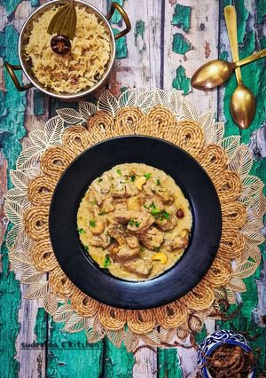 A picture of Chicken Rezala.