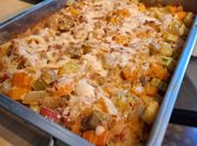 Une photo de gratin courgettes