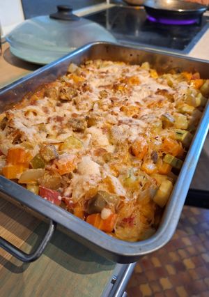 Une photo de Gratin de légumes au parmesan