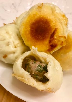 小白菜豬肉水煎包 的食譜成品照片