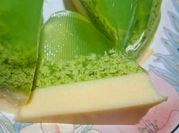 Gambar puding custard pandan