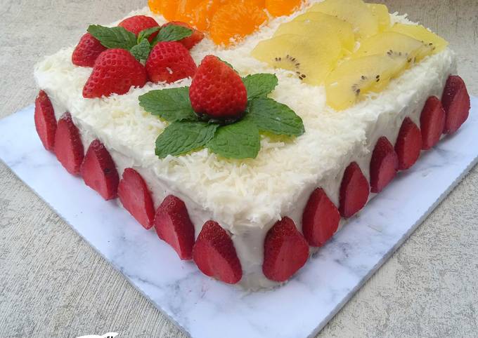 SpongeCake with Cream Cheese (untuk Cake Ulang Tahun) - cookandrecipe.com