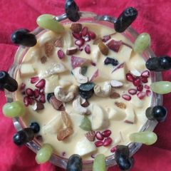 A picture of Faradi Mango Fruit🍍🍎🍓🍇 Salad.