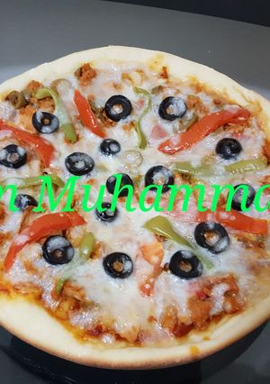 صورة لوصفة بيتزا بالتونة 🐟🍕👌👍