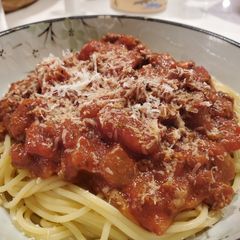 A picture of Spaghetti with Meat Sauce.