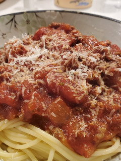 A picture of Spaghetti with Meat Sauce.