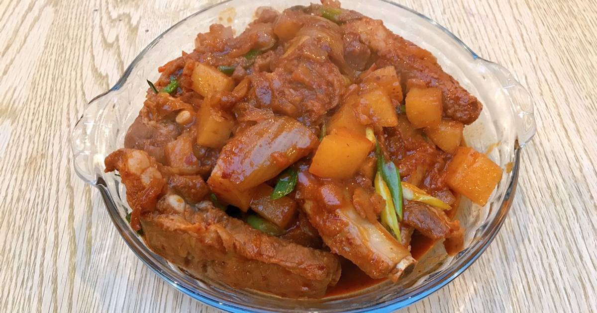 Korean kimchi pork rib stew Recipe by Jennifer Su Cookpad