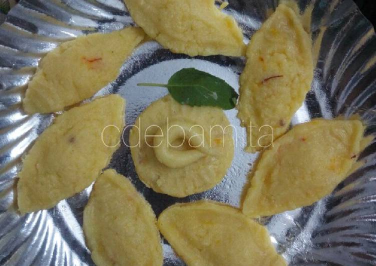 Kesar Khirer Sandesh (without sugar)