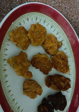 A picture of Chicken nuggets.