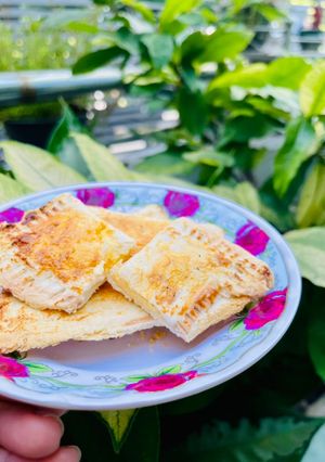 Hình của món Bánh sanwhich nhân custard cho bé.