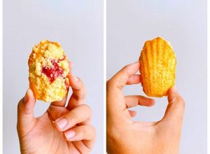 รูปของ Mix berry jam madeleine-crumble มาเดอลีนรสชาติใหม่ หม้ออบลมร้อน