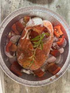 Una foto de Asado de salmón