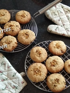 A picture of Walnut And Cranberries Cookies Without Oven.